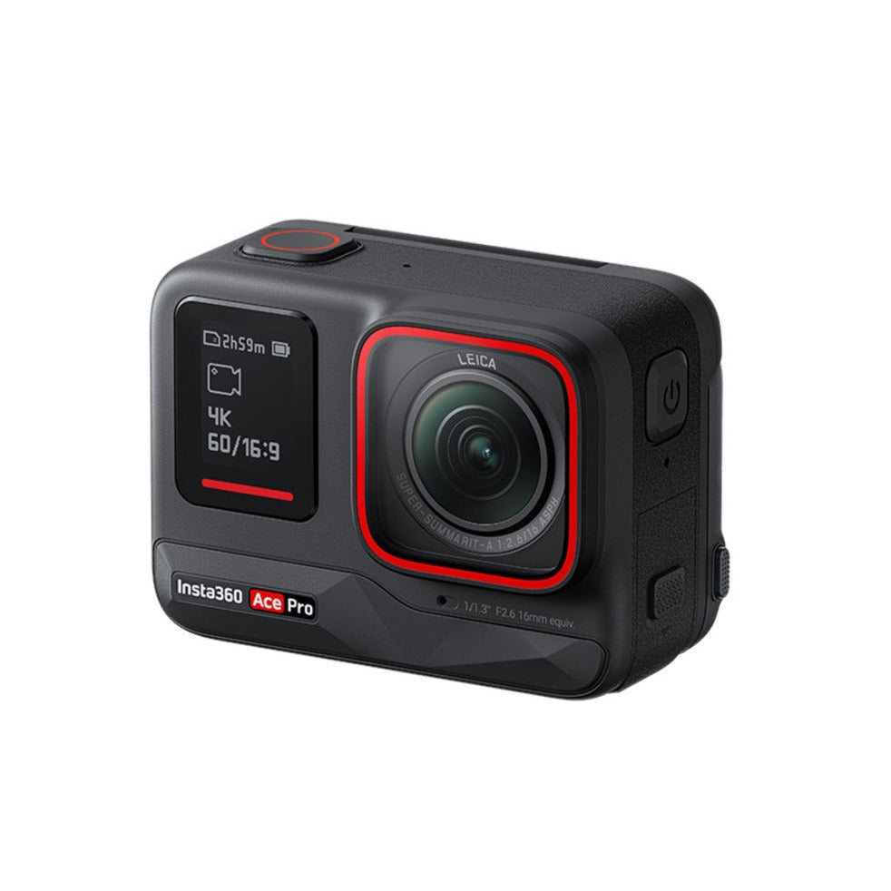 Product shot of the Insta 360 Ace Pro - Front side angle