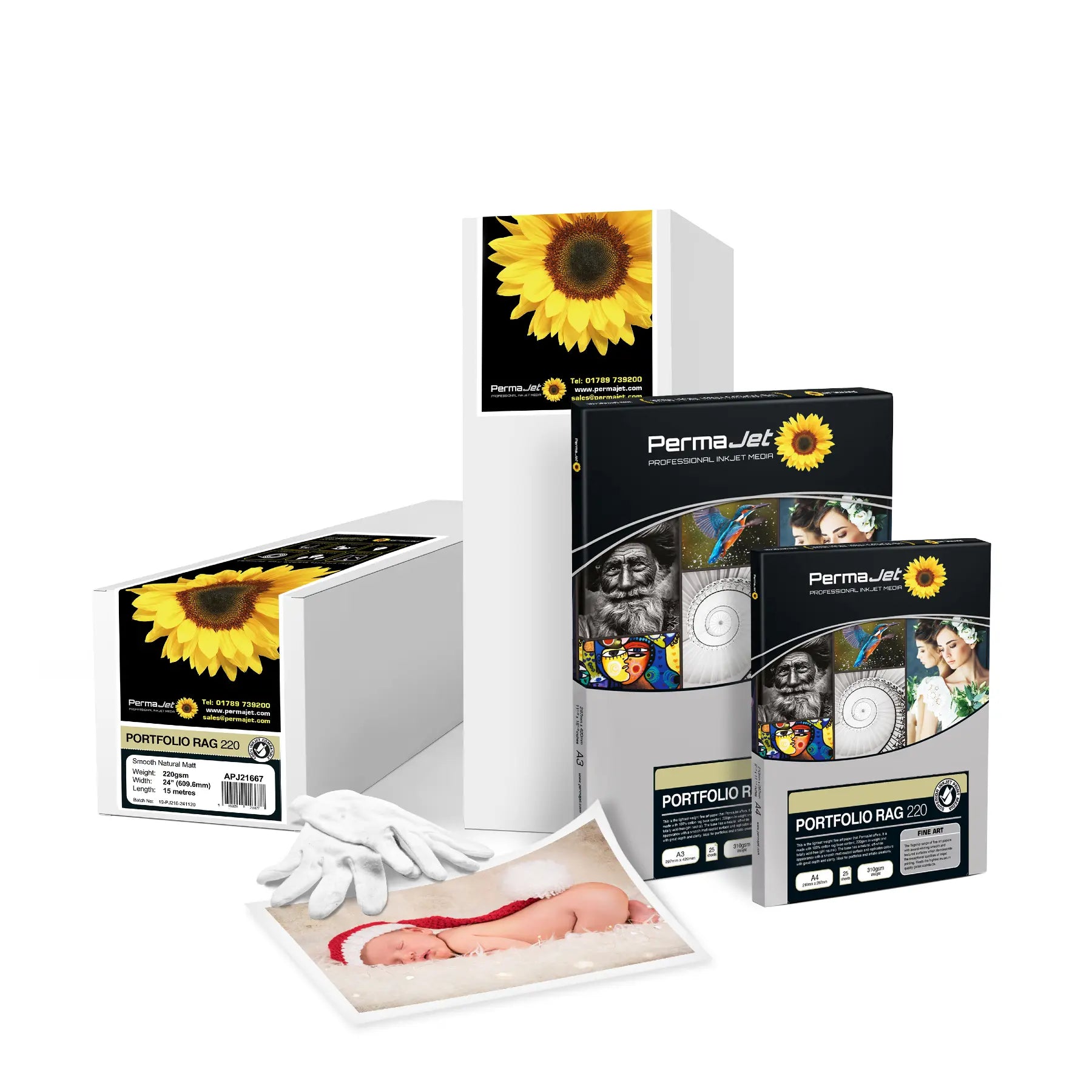 Permajet Portfolio Rag Photo Paper - 220gsm A3 - 25 Sheets