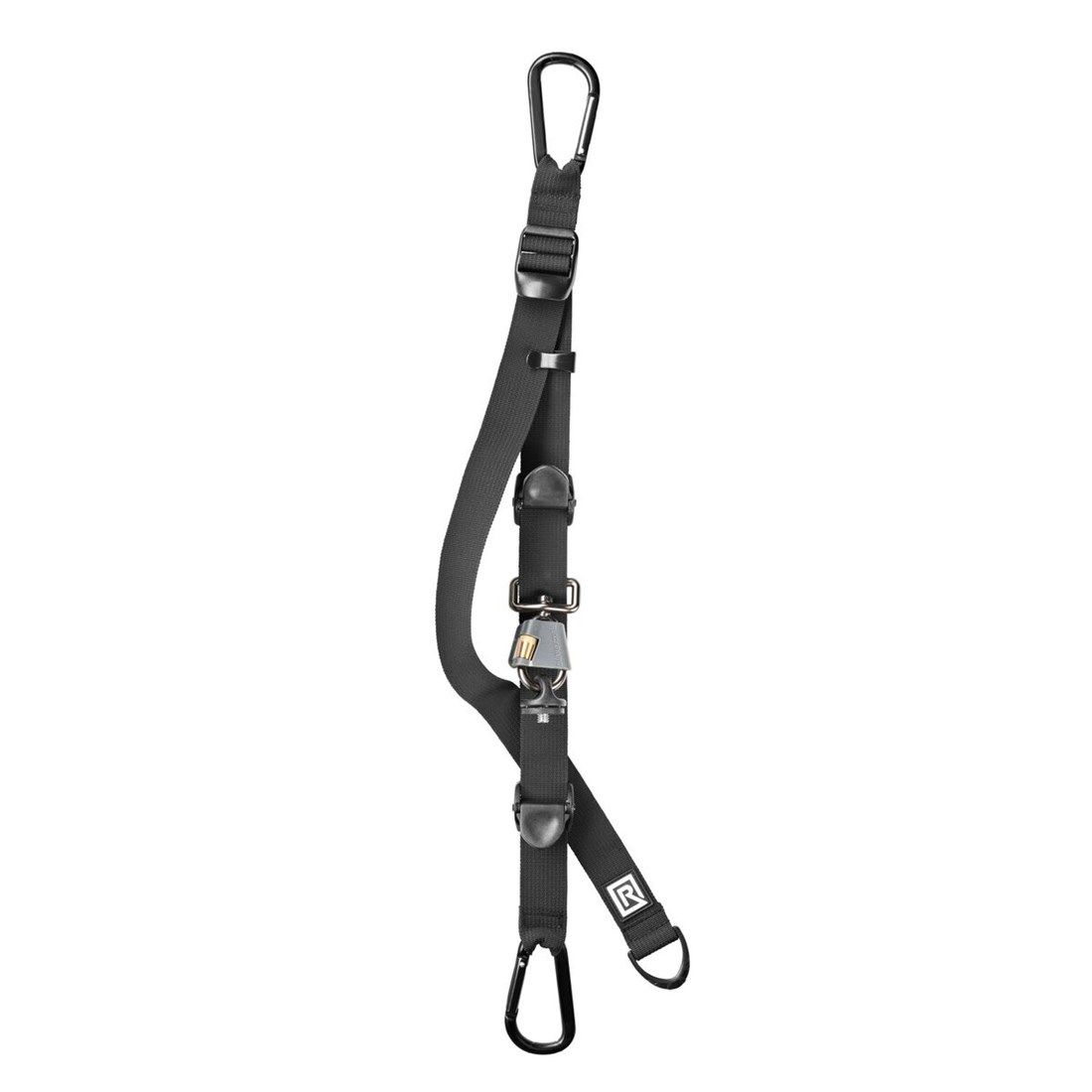 BlackRapid Breathe Backpack Camera Strap attached to a backpack, showcasing its adjustable length and secure fit.