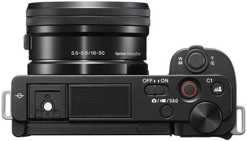 Sony Alpha ZV-E10 APS-C vlog camera with 16-50mm lens - Product Photo 2 - Rear view of the camera