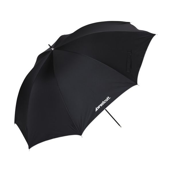 Westcott 43-inch Optical Satin Collapsible Umbrella with Removable Black Cover - White 2011