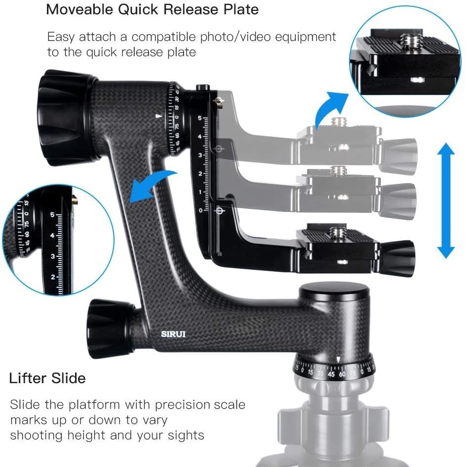 SIRUI PH-10 Gimbal Carbon Fiber Tripod Head
