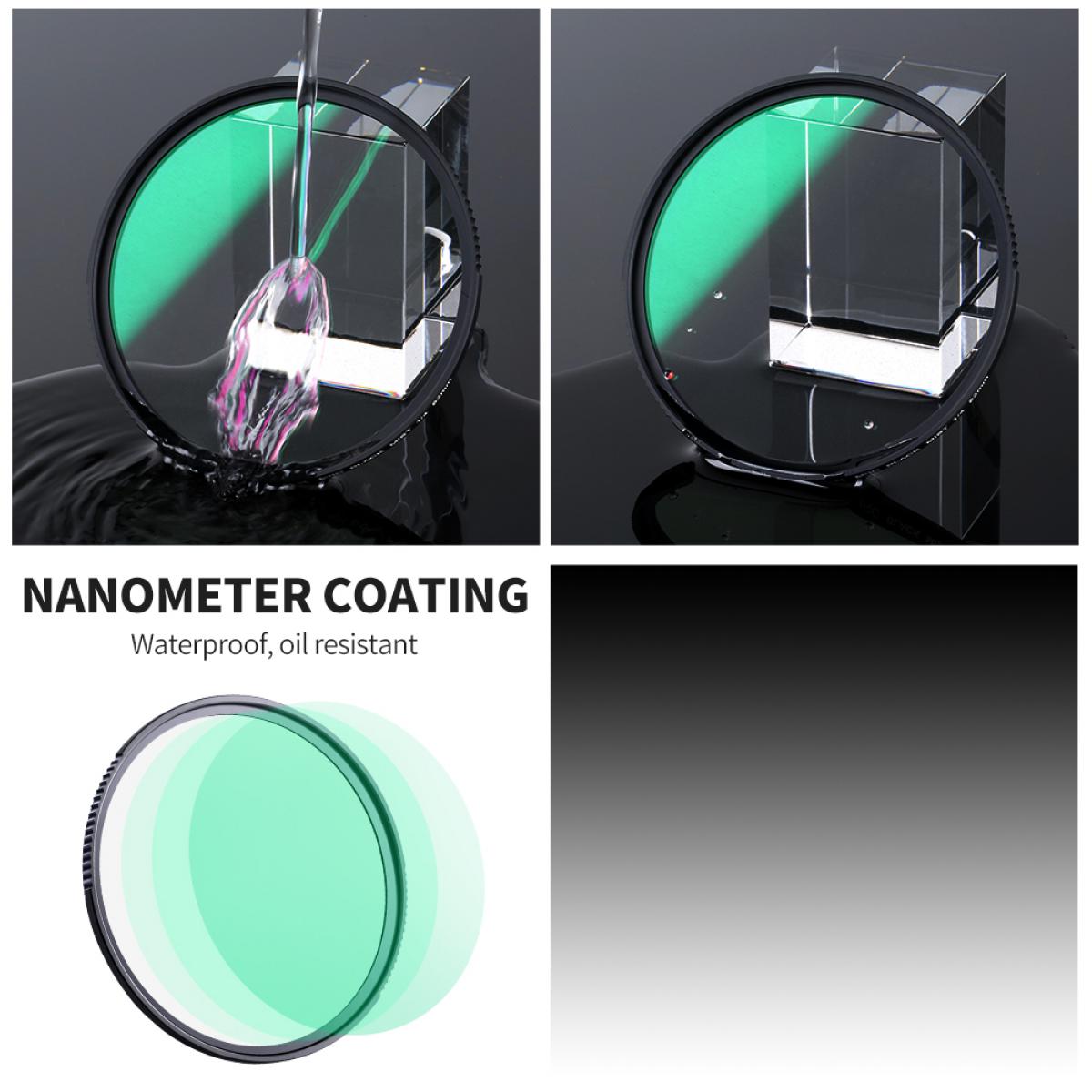 K&F Concept Black Mist Filter 1/4 Special Effect Multi Coated With Waterproof Scratch-Resistant Anti-Reflection Nano-X