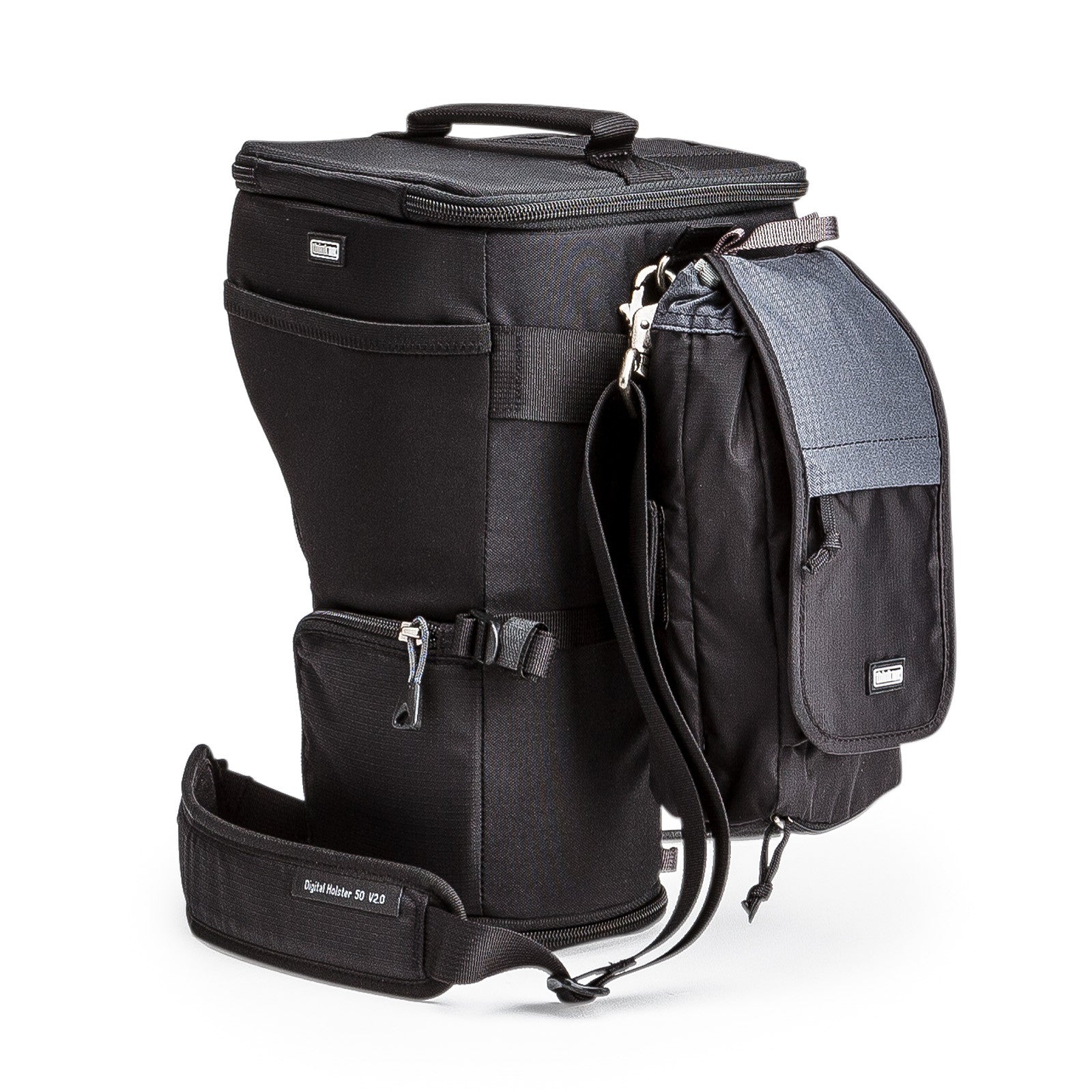 Think Tank Digital Holster 50 V2 side angle with accessories attached