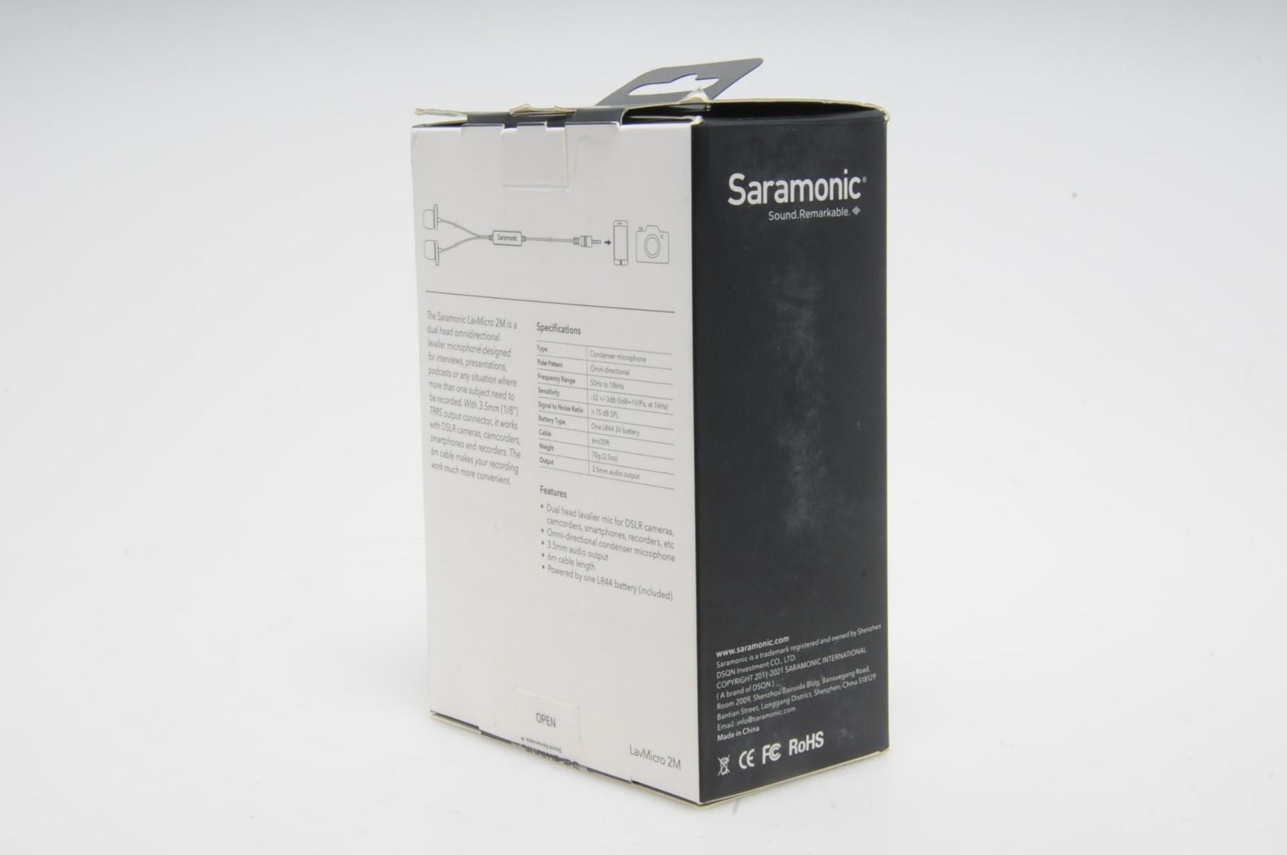 Used Saramonic Lavalier Microphone for DSLR cameras (Boxed SH36706)