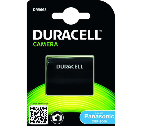 Duracell DR9668 Lithium-ion Rechargeable Camera Battery for Panasonic CGA-S006