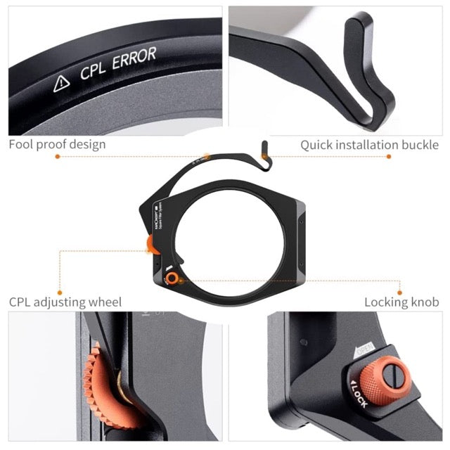 K&amp;F Concept Pro Square ND CPL Filter Set