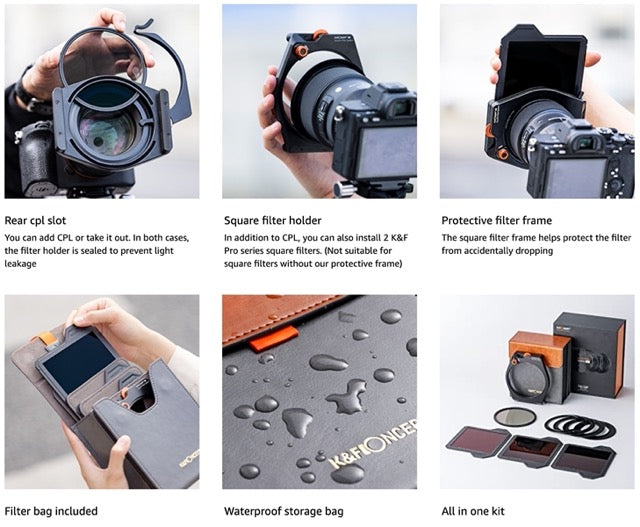 K&amp;F Concept Pro Square ND CPL Filter Set